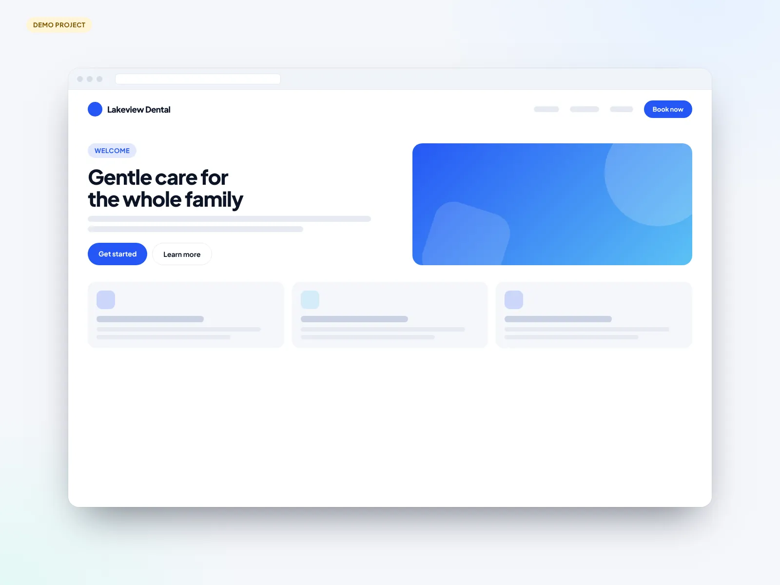 Lakeview Dental Studio — demonstration project mockup